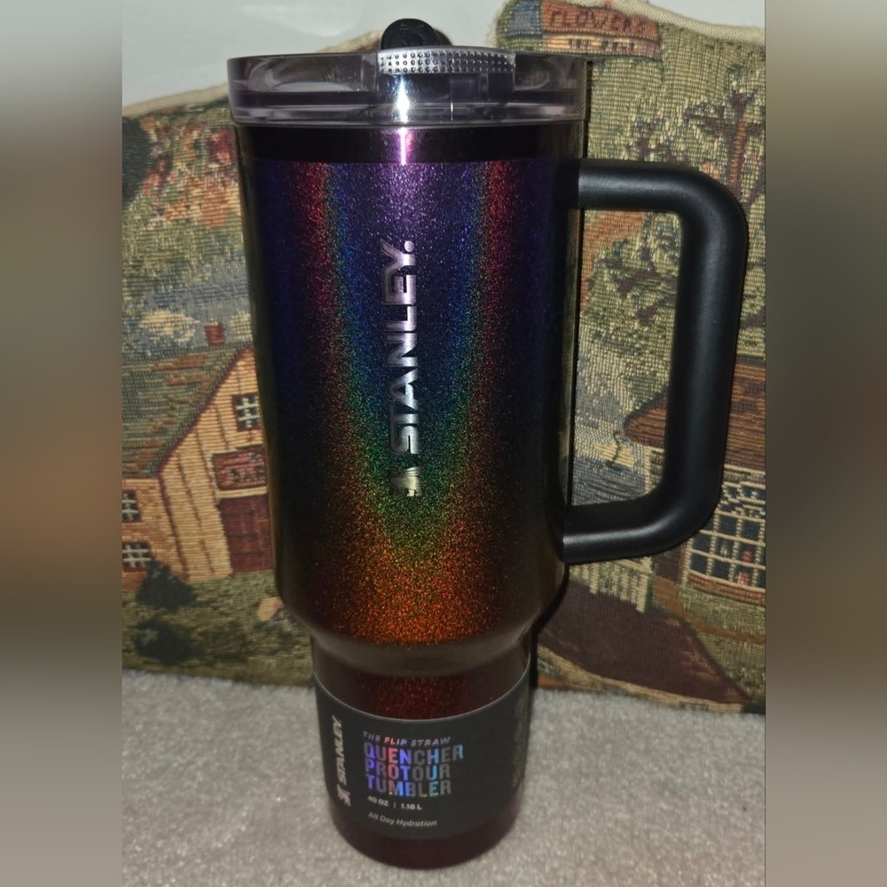 Stanley Custom 40oz Midnight Glitz Protour (Radiant Rainbow) NWT